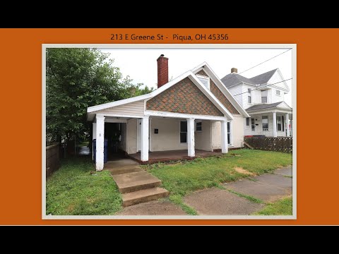 213 E Greene St, Piqua, OH home video tour