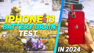 IPHONE 13 PUBG BGMI BATTERY DRAIN TEST AFTER IOS 17.4.1 UPDATE 🔥 GAMING REVIEW IN 2024