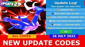 NEW UPDATE CODES *UPDATE 29* [DEEP SEA ISLAND] ALL CODES! Clicker Simulator! ROBLOX | 26 JULY 2022
