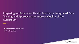 Integrated Care Training and Approaches to Improve Quality of the Curriculum