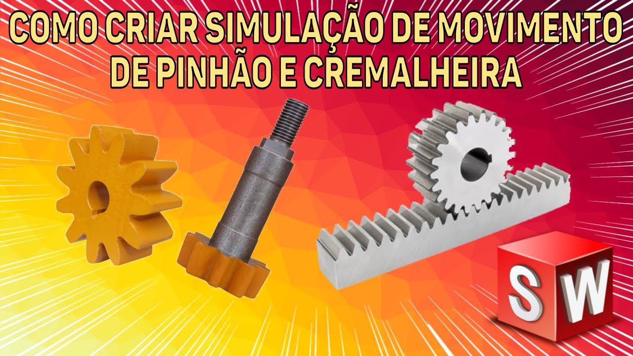Como criar simulação de movimento de pinhão e cremalheira - YouTube