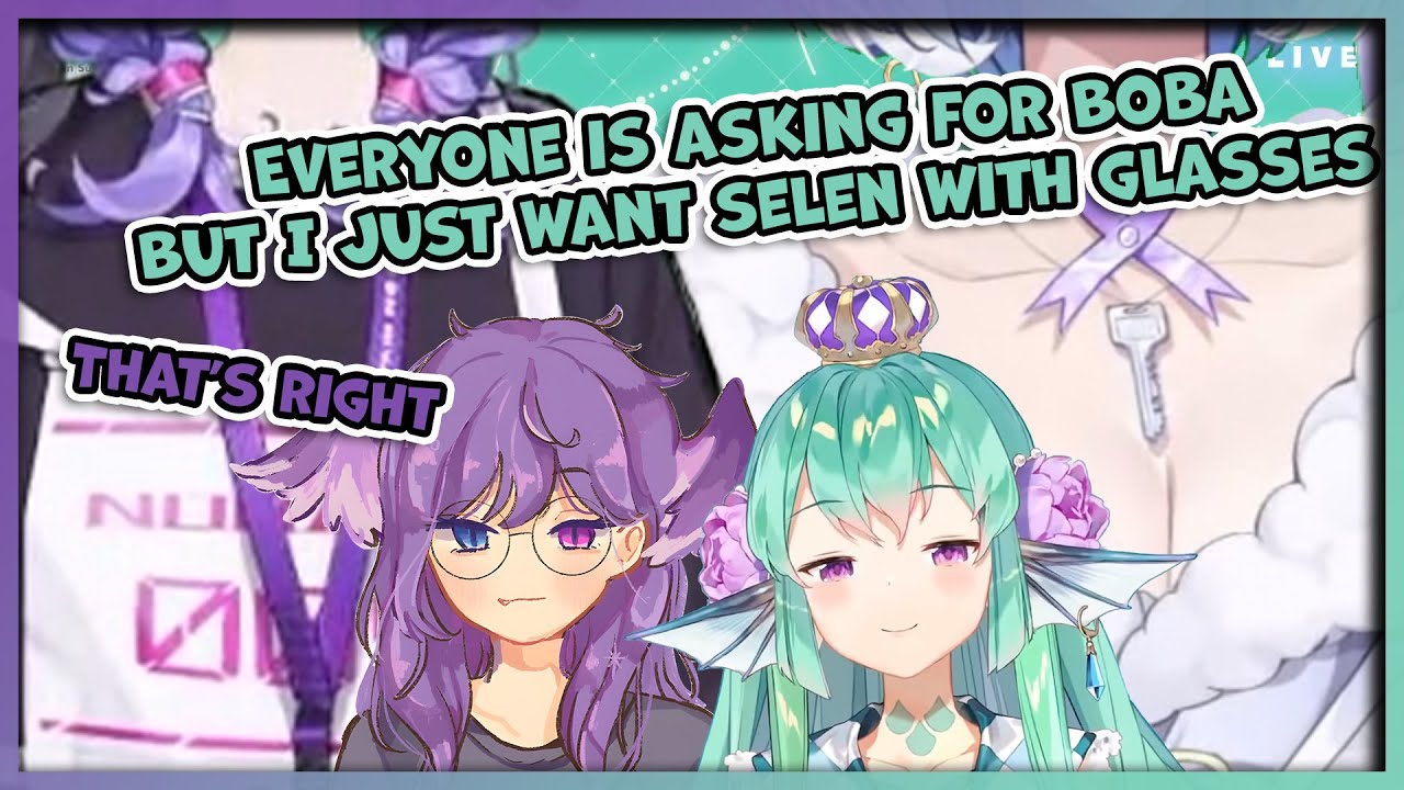 𝑭𝒊𝒏𝒂𝒏𝒂 𝒘𝒂𝒏𝒕𝒔 𝒕𝒐 𝒔𝒆𝒆 𝑺𝒆𝒍𝒆𝒏'𝒔 𝒃𝒐𝒃𝒂, 𝒕𝒉𝒆𝒏 𝒇𝒐𝒓𝒄𝒆𝒔 𝒉𝒆𝒓 𝒕𝒐 𝒘𝒆𝒂𝒓 𝒈𝒍𝒂𝒔𝒔𝒆𝒔 [NIJISANJI | Finana Ryugu | Selen]