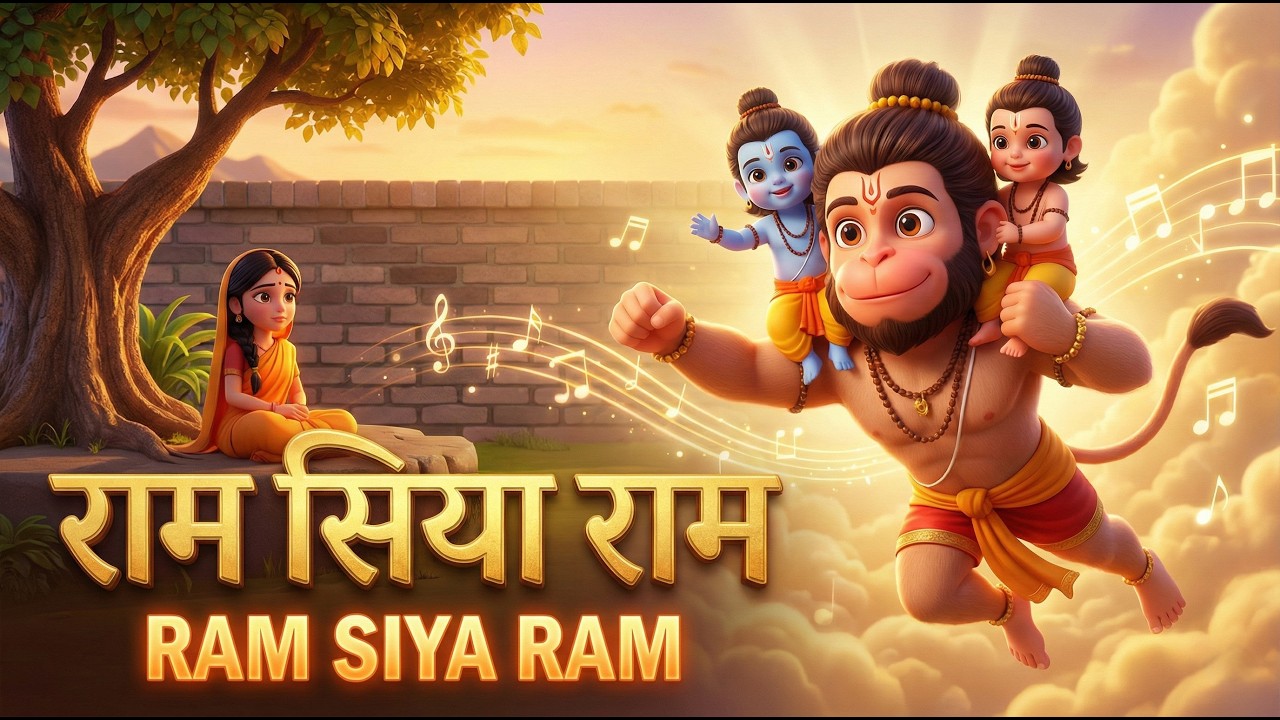 राम सिया राम Jai Jai Ram | Most Beautiful Animated Devotional Song for Kids