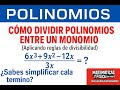 Como dividir polinomios entre un monomio