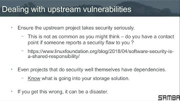 SDC 2018 - How to Handle Security Flaws in a Storage Product Using Open Source Code