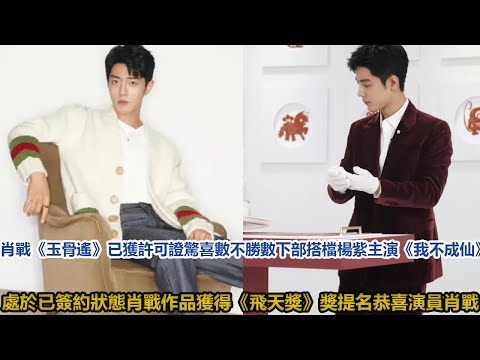 肖戰《玉骨遙》已獲許可證，驚喜數不勝數，下部搭檔楊紫主演《我不成仙》，處於已簽約狀態，肖戰作品獲得《飛天獎》獎提名，恭喜演員肖戰│全明星娱乐│