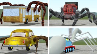 PLAYING AS NEW TV EATER SPIDER VS BUS EATER VS THOMAS EATER VS CAR EATER AND OTHER in Garry's Mod!