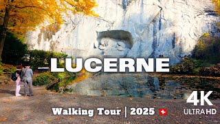 Lucerne Switzerland 4K Walking Tour 2025 Lake Lucerne, Old Town & Chapel Bridge