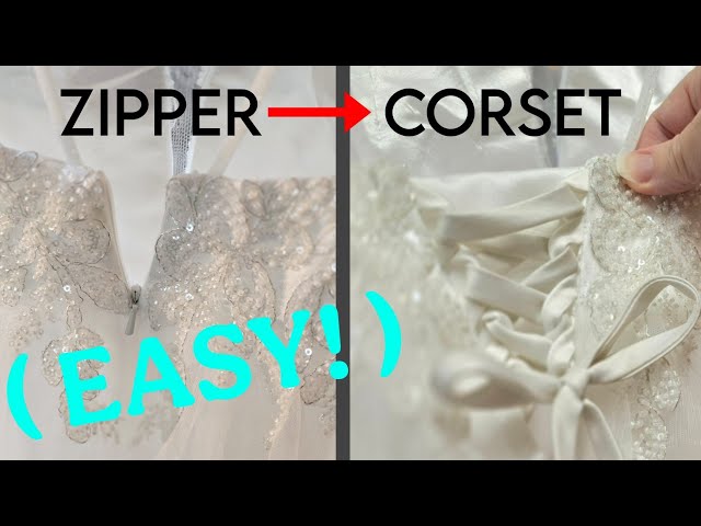 how to turn a zipper dress into a corset Let's Make a Zipper into a Corset. We'll make a modesty panel & see the end  result