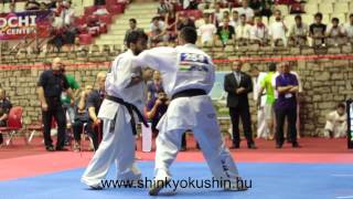 Gábor Rózsa Vs Mammadov Etibar - European Shinkyokushin Karate Championship 2014 Baku