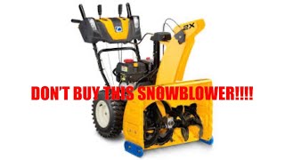 Buyers Beware!!  Cub Cadet 243cc 26” Snowblower Review