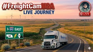 🔴 LIVE: 🇺🇸 Crossing Nebraska on I-80 🚛  to Illinois | Real Time POV Drive