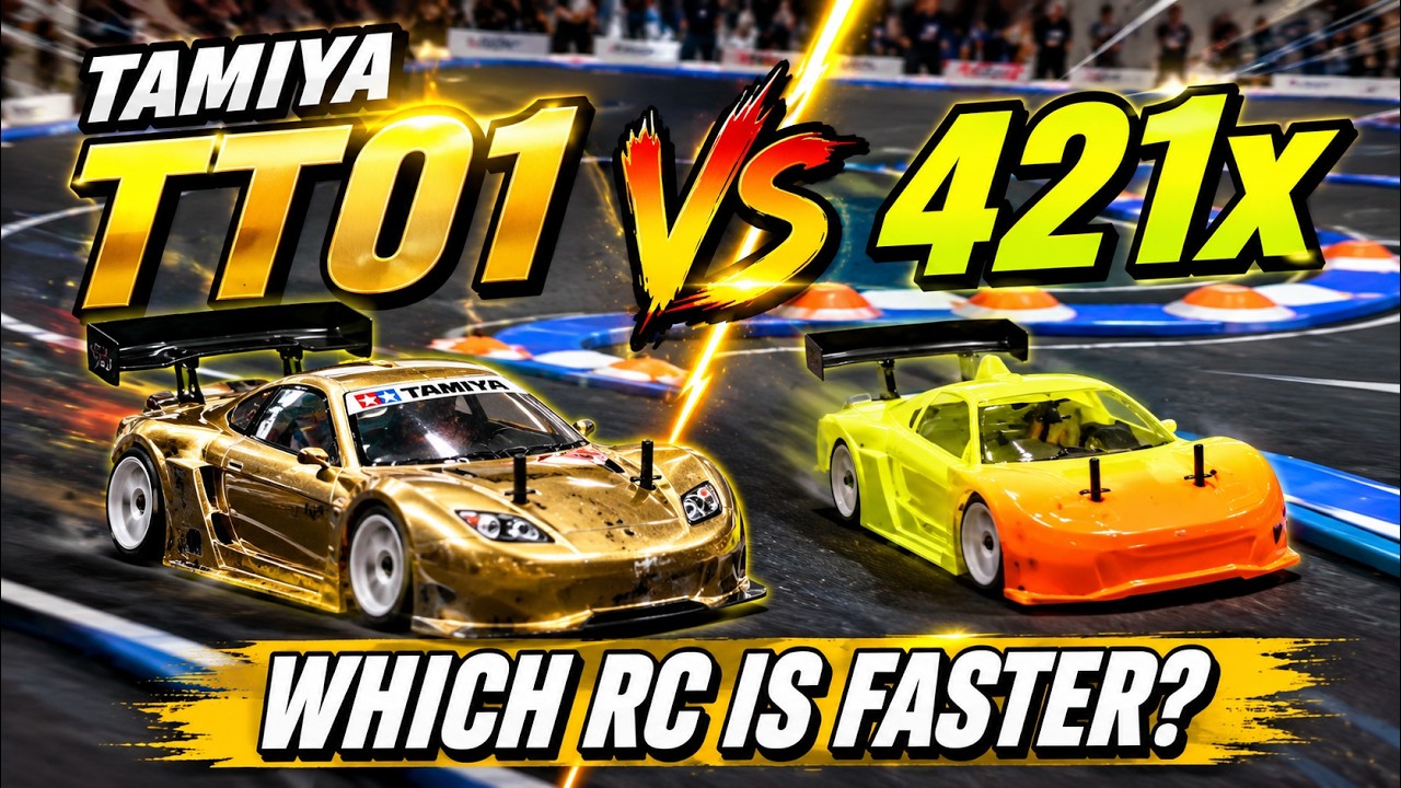 TT01 vs TRF 421X Tamiya Cup RC Race - YouTube