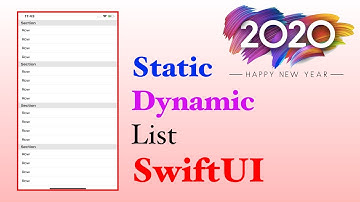 How to Create Static vs dynamic list in SwiftUI (2020)