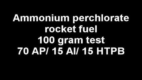 Ammonium Perchlorate composite propellant rocket static test