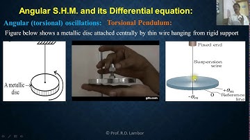 Lecture 17/Oscillations/XII Physics/Angular S.H.M. and its Differential equation