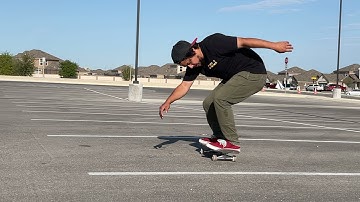 Trick Tip: Fakie frontside Flip.