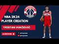 Tristan Vukčević - Washington Wizards - Official Face Scan + Edited Attributes/Tendencies - #nba2k24