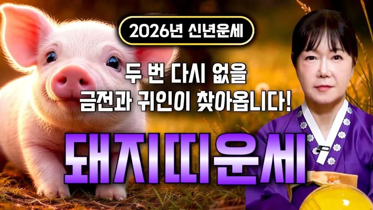 🌟2026년 병오년 돼지띠 초대박 운세! 59·71·83·95년생 재물운 대폭발