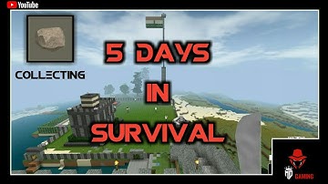 ⬜mini block craft 3d || 5th day in survival mode in mini block craft 3d how to play survival