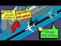 A KLM B77W exits the WRONG TAXIWAY FULL OF VEHICLES!