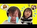 【寸劇】おやつを食べられてりんちゃん泣いちゃった!ほのちゃんがおやつを買いに行ってあげるよ♪ お出かけ お買物 ごっこ遊び 3歳 1歳 姉妹
