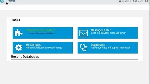 HP Vertica database Management Console Installation