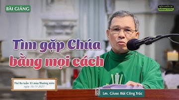 Tìm gặp Chúa bằng mọi cách - Lm. Giuse Bùi Công Trác