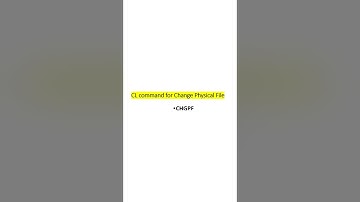 CL command for Change Physical File in IBM i AS400