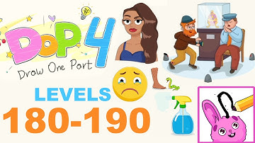 DOP 4: Draw One Part Gameplay Level 180 to 190 all Complete!