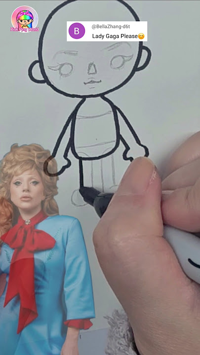 Lady gaga Tocaboca Drawing #diewithasmile #paperdiy