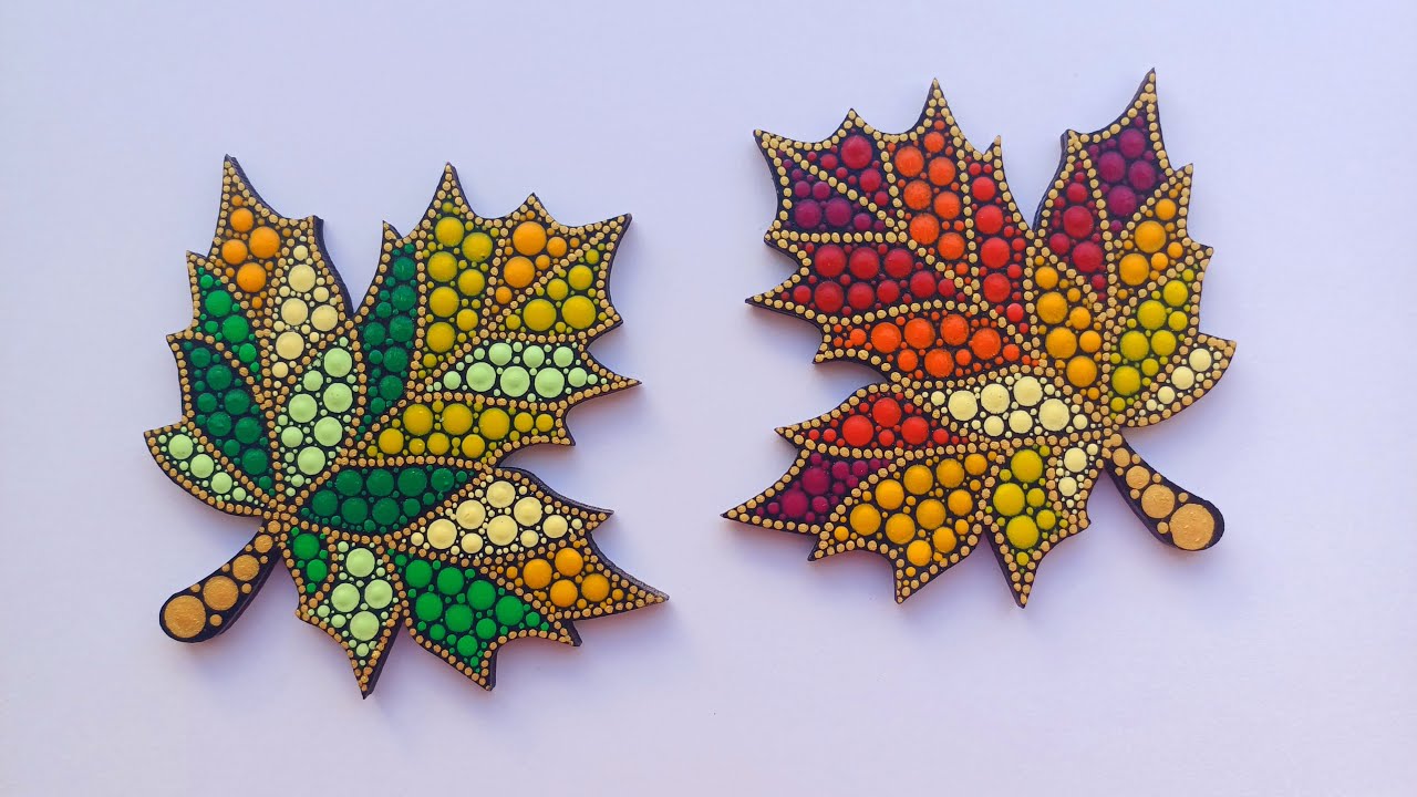 Maple leaf (dot art)