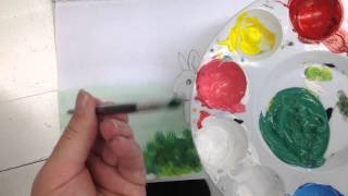 grass acrylic paint texture