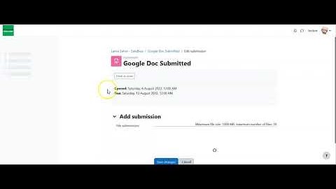 Submitting Google Docs for Assignments in Moodle 4.0