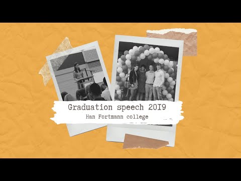 Diploma-uitreiking speech 2019 - Han Fortmann college