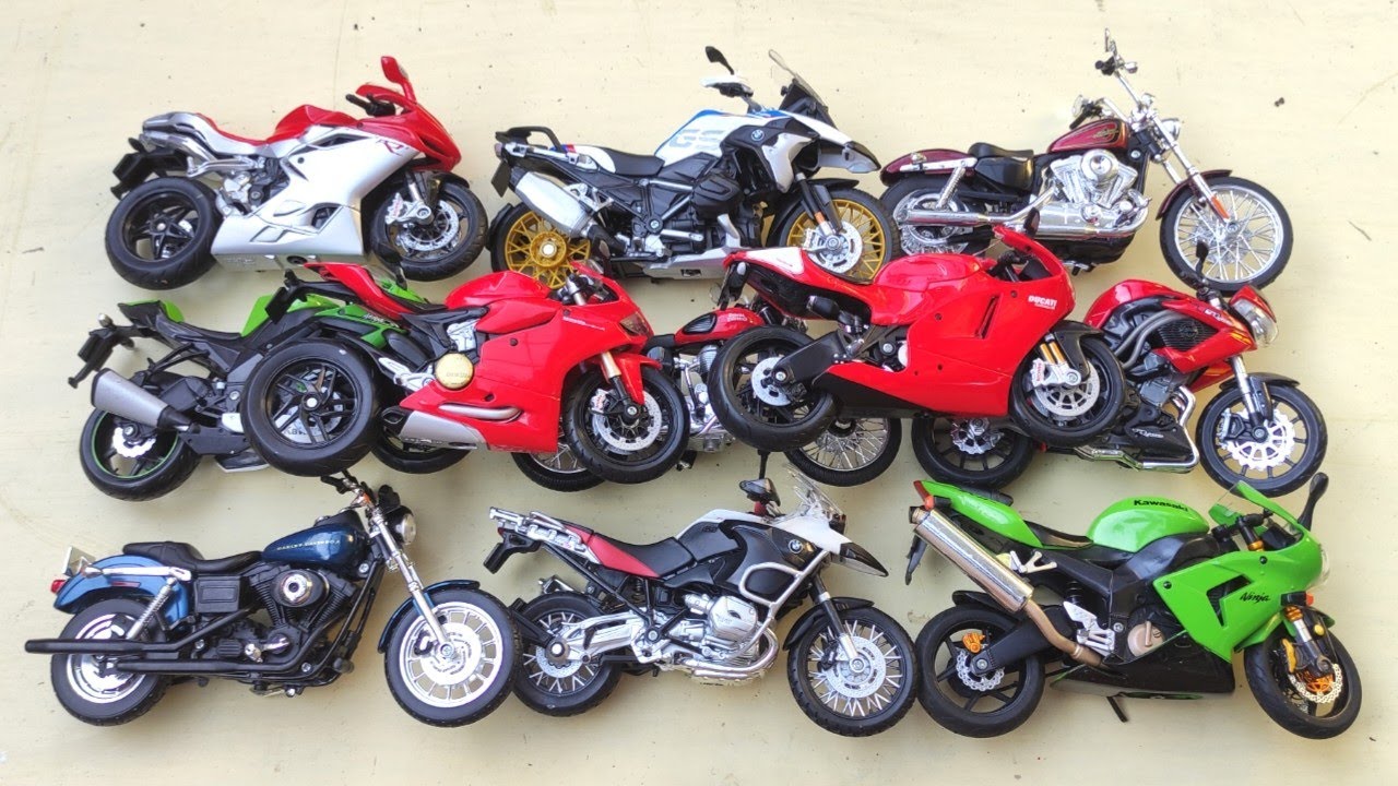 Diecast Metal Scale Model Bikes 1/12, Sport Bike, Kawasaki Bike, Ducati