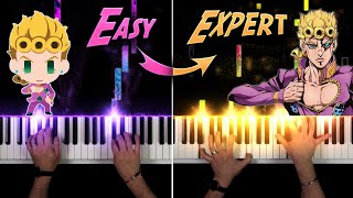 Video thumbnail of "Giorno's Theme | EASY to EXPERT But..."