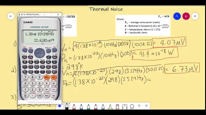 Thermal Noise, Shot Noise, Signal to Noise Ratio, Noise Figure and Noise Factor (Sample Problems)