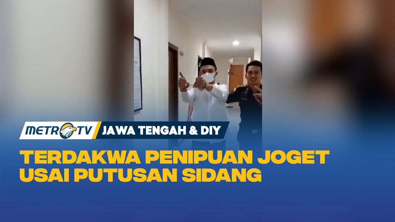 Terdakwa Penipuan Joget Usai Putusan Sidang