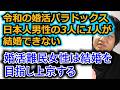 婚活難民女性は結婚を目指し上京する。日本人男性の3人に1人は生涯独身になる