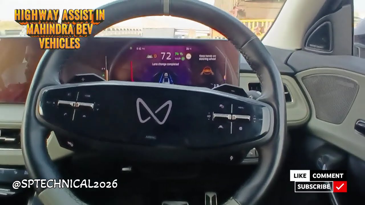 Highway assist in Mahindra bev vehicles. #mahindra#9e #be6e #7xo #9s #mahindraelectricoriginsuvs 