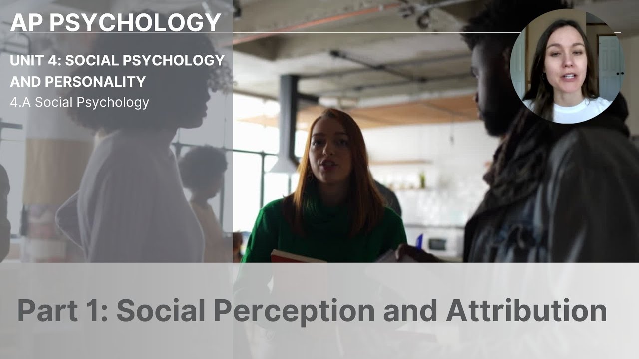 Unit 4A Part 1 Social Perception & Attribution