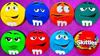 Satisfying Video | Rainbow M&amp;M'S and Delicious M&amp;M'S Candy Fresh Unpacking From Glossy Tins ASMR