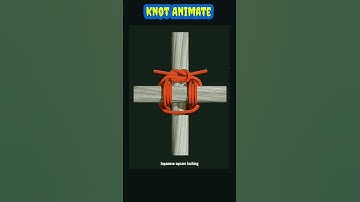 Japanese square lashing knot || simpul palang #viral #strong #connect #easy #knotAnimate