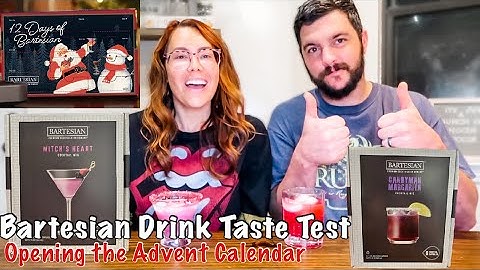 Bartesian Fall Drink Taste Test and opening up their Christmas Advent Calendar for 2022