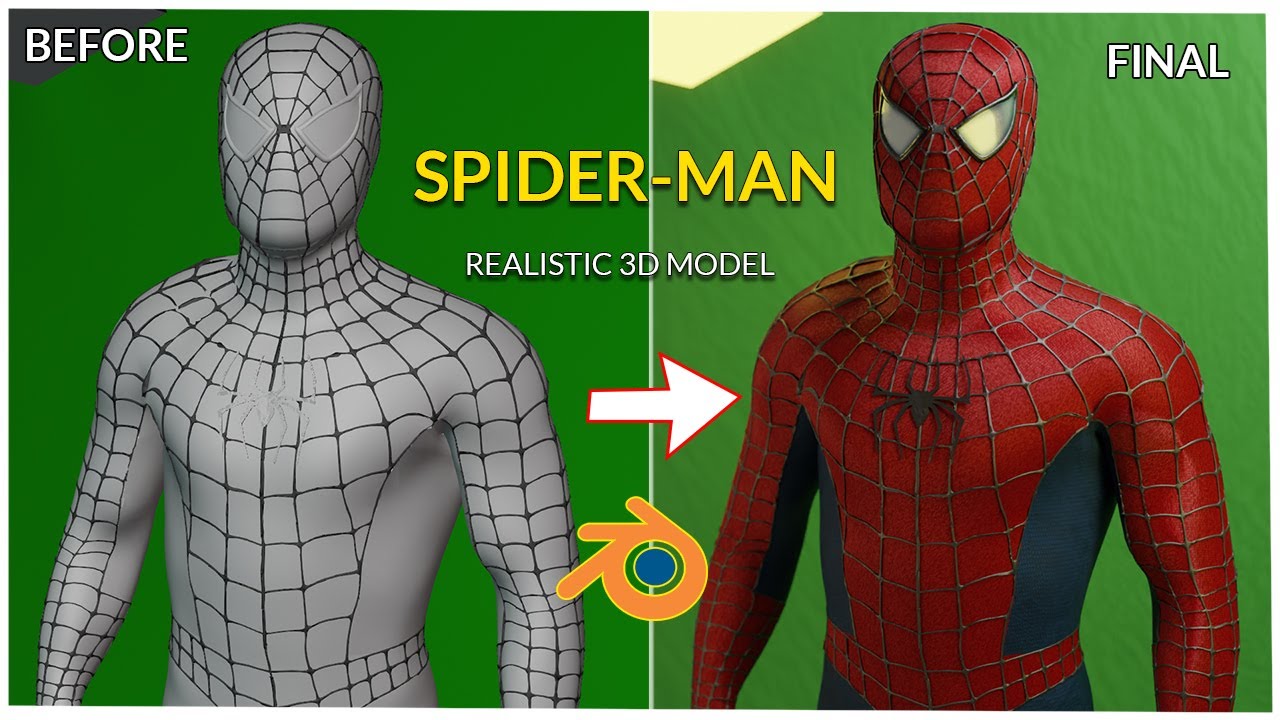 How I Created Tobey Maguire Spider-Man 3D Model - YouTube