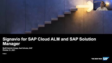 SAP ALM Summit EMEA 2021 - Signavio for SAP Cloud ALM and SAP Solution Manager