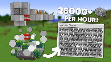 Minecraft Easy COBBLESTONE Farm - Fully Automatic