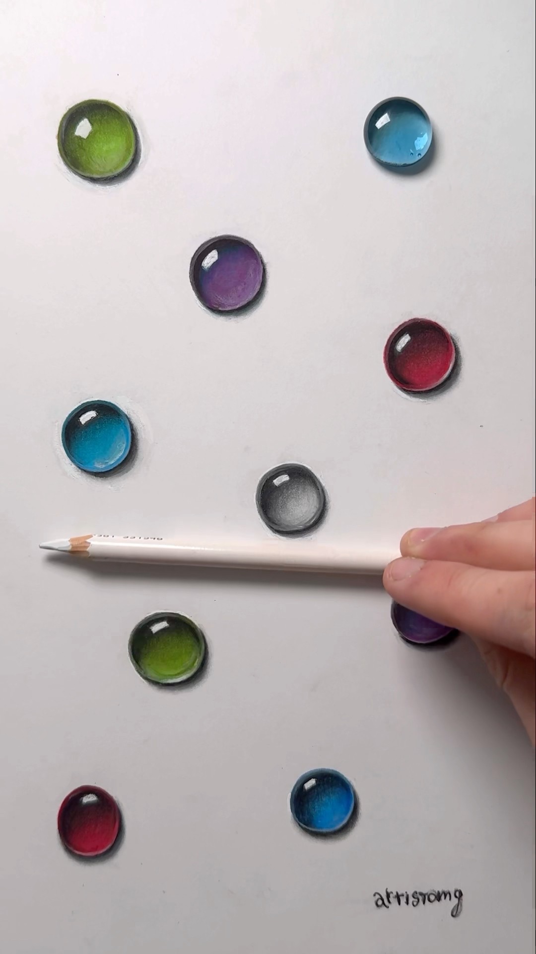 Guess the Real Glass Gem! ✍️✨? || Easy or Not?! ? #artistomg