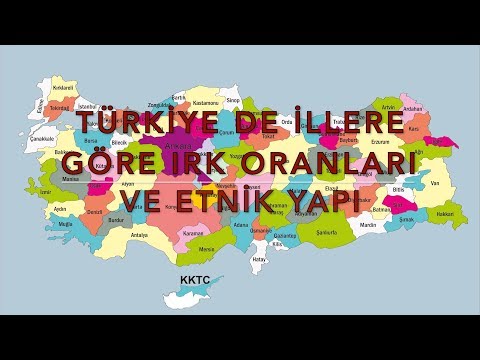 TÜRKİYE DE İLLERE GÖRE IRK ORANLARI VE ETNİK YAPI